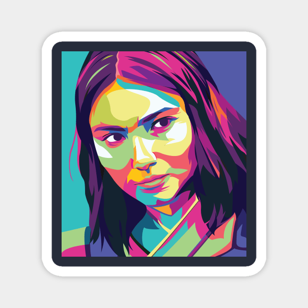 Maria Zhang Suki In Pop Art Magnet by Hanafi