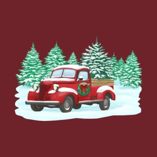 Vintage Christmas Truck T-Shirt