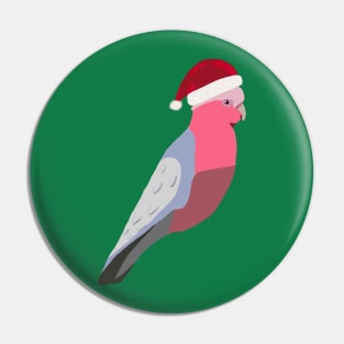 Christmas festive Australian Gallah parrot pink Pin