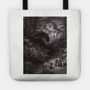 Puss in Boots Nears the Castle - Gustave Dore Tote