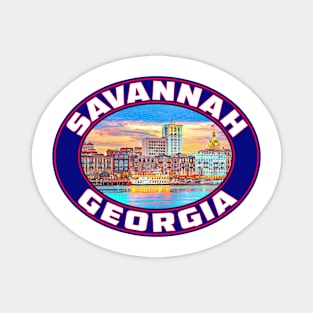 Savannah Georgia Vintage Travel Vacation Luggage Magnet