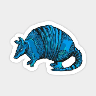 Blue Armadillo Magnet