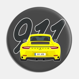 911 gts racing yellow Pin