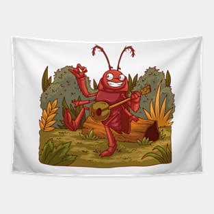 Cockroach Playing Music Tapestry