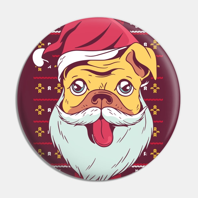 Pugly Christmas Sweater Pin by SLAG_Creative