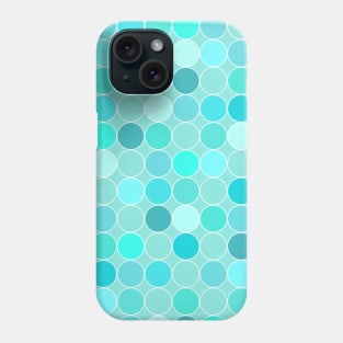 Bright Blue Geometric Circles Pattern Phone Case