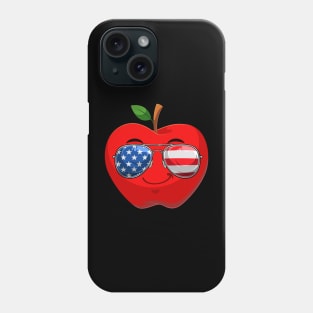 Patriotic Teacher American flag 4th of July Phone Case