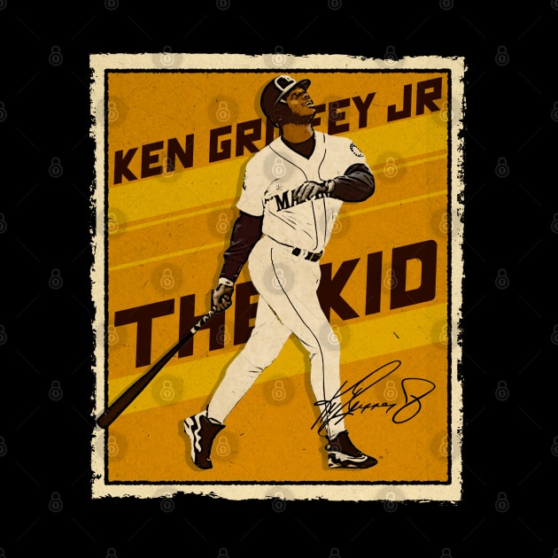 Ken Griffey Jr The Kid Basketball Legend Signature Vintage Retro 80s 90s Bootleg Rap Style by CarDE