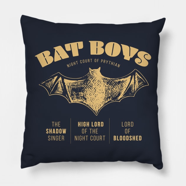 Acotar - Bat Boys - Rhysand, Azriel, Cassian Pillow by OutfittersAve