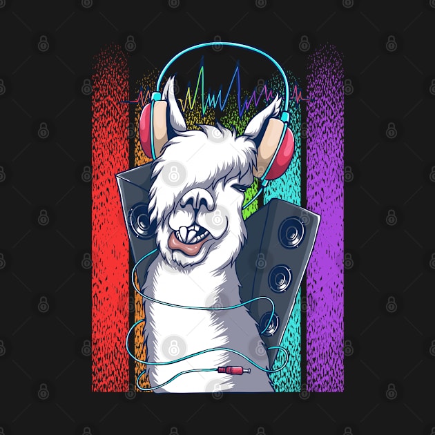 Llama Headphone Dj Retro by YousifAzeez