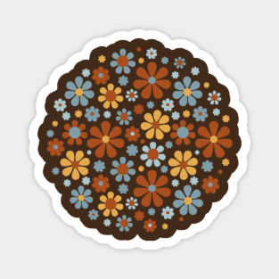 Retro Flower Pattern Magnet