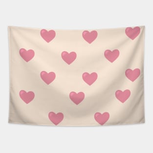 Hearts Pink Pattern Tapestry