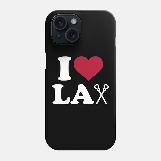 I love Lacrosse Phone Case by Designzz