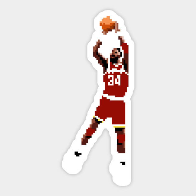 Hakeem Olajuwon Pixel Shot Hakeem Olajuwon Autocollant