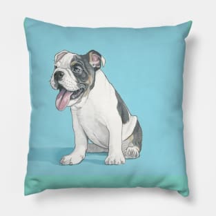 French Bull Dog Illustration Pillow