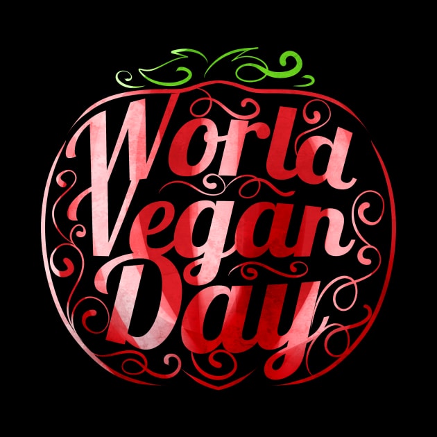 Stylized Apple Logo For World Vegan Day, Go Vegan by SinBle