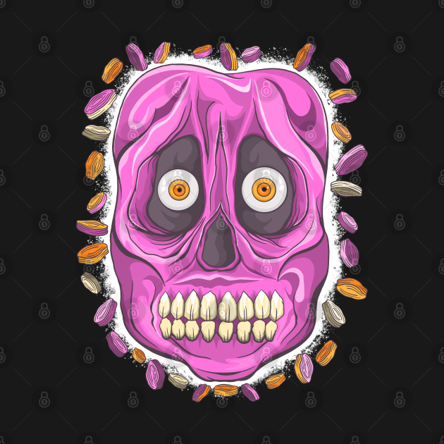 Skeleton Surprised Mask Día De Los Muertos The Pink Skull Mask