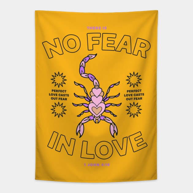 No Fear In Love Tapestry by ash ulmer design 