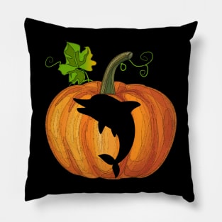 Dolphin in pumpkin Pillow