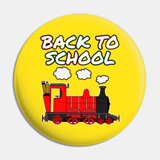 Back To School Steam Train (Red) Pin