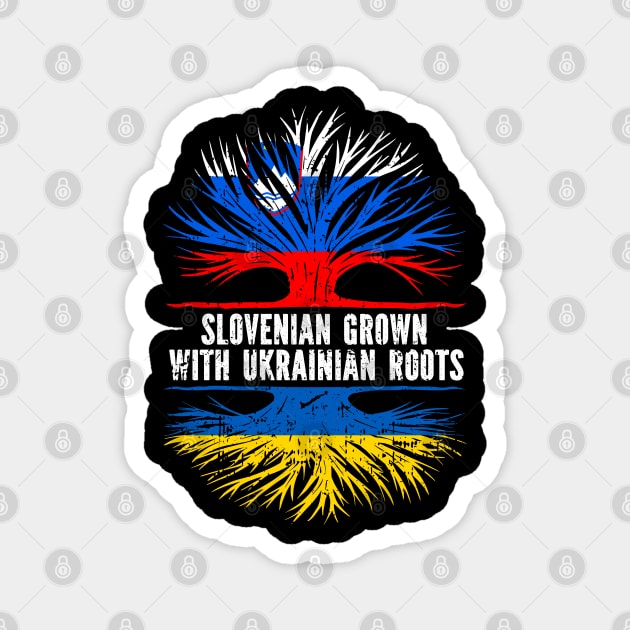 Slovenian Grown with Ukrainian Roots Flag Magnet by silvercoin