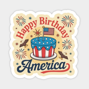 Happy Birthday America 4th Of July Magnet