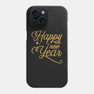 Golden Design New Year Phone Case