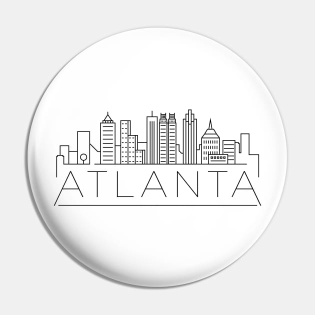 Atlanta Minimal Skyline Pin by kursatunsal