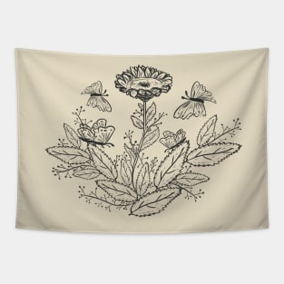 Butterfly-Summer-Sunflower Tapestry