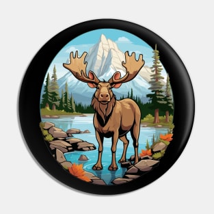 Canadian moose Pin