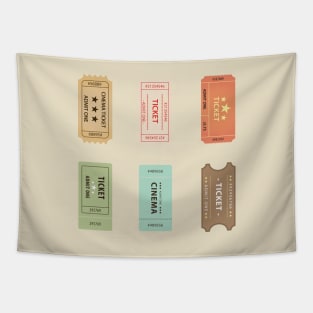 Retro Ticket Set Pack Tapestry