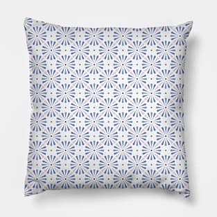 Blue circle Tile Pillow