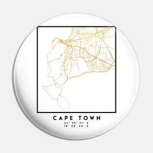 CAPE TOWN SOUTH AFRICA CITY STREET MAP ART Pin