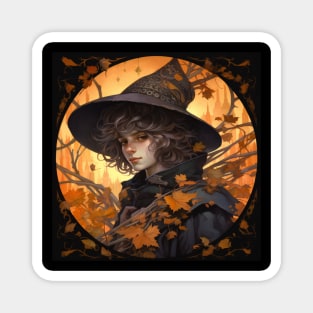 Halloween witch boy Magnet