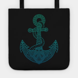 Anchor - Sea Blue Ombre Tote