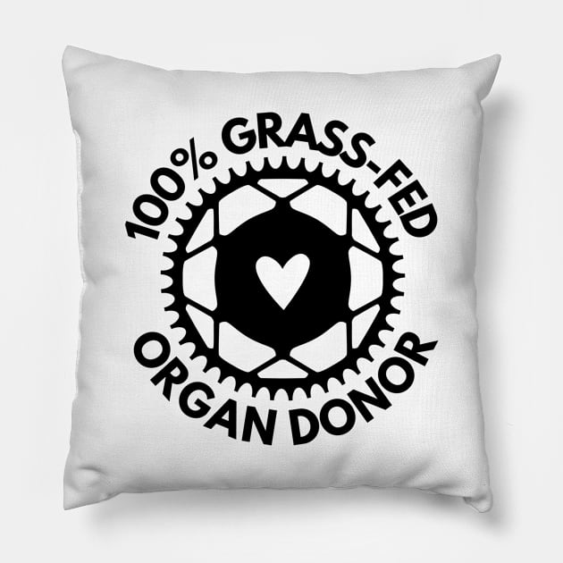 100% Grass Fed Organ Donor Pillow by Cage Free Vegans