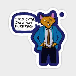 Business Cat Digs Cats Magnet