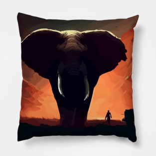 Zambia elephant Pillow