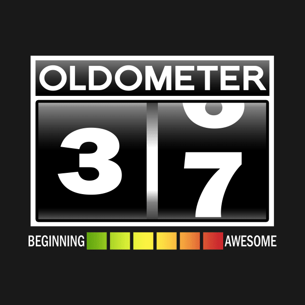 Oldometer 37 Awesome Since 1983 Funny 37th Birthday Gift by Shops PR