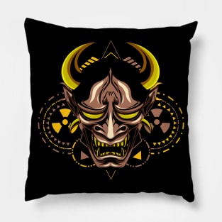 hanya mask oni Pillow