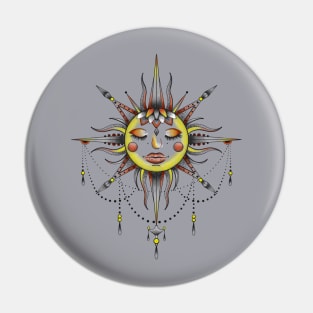 Sun design Pin