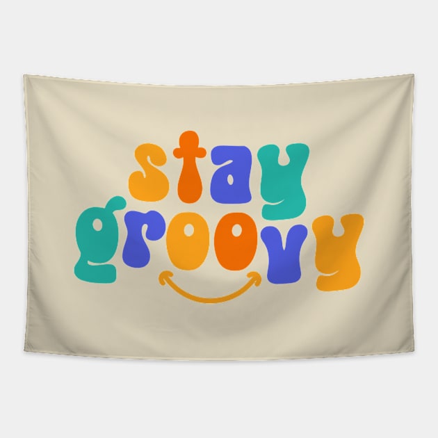 Stay Groovy Retro Summer Tapestry by Chiko&Molly