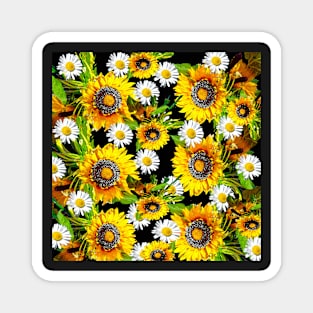 Sunflowers and Daisies Magnet