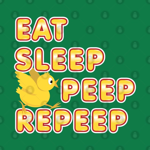Kids Easter Basket Stuffer Baby Chick Pun "Eat Sleep Peep Repeep" by SeaLAD