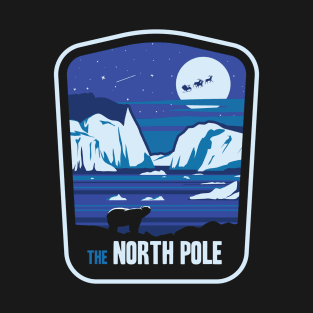 The North Pole Polar Bear Vintage Souvenir Design Gift T-Shirt