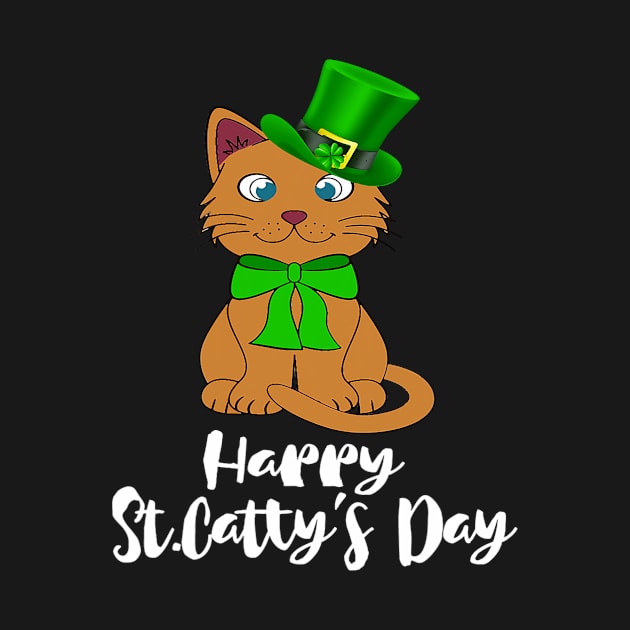 Happy St.Cattys Day Irish Patricks Day Leprechaun Cat Lover by omorihisoka