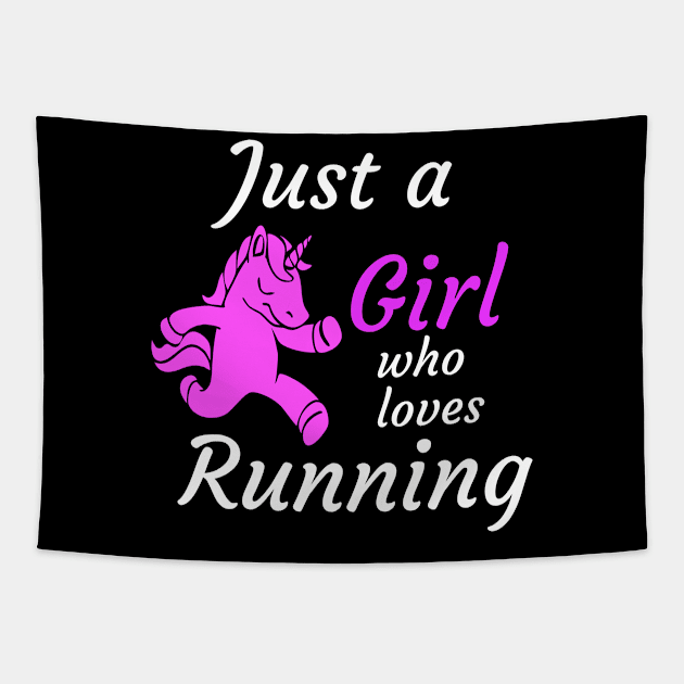 Just a girl who loves running Tapestry by Dogefellas