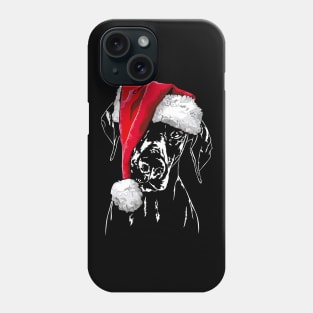 Funny Doberman Santa Christmas dog mom Phone Case