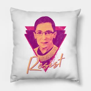 Ruth Bader Ginsburg Neon Colors Pillow