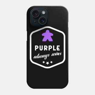 Purple Always Wins Meeple Board Games Meeples and Roleplaying Addict - Tabletop RPG Vault Phone Case